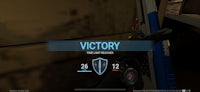 a screenshot of a video game with the word victory