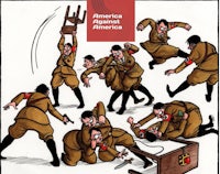 a cartoon of a group of soldiers in uniform