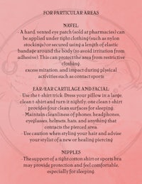 a poster with instructions on how to use ear piercings