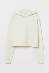 cropped sweatshirt - cream - ladies | h&m cn