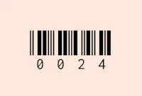 a barcode on a pink background