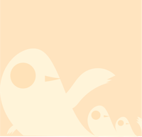 a white bird on a beige background