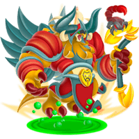 a cartoon character with horns and a sword