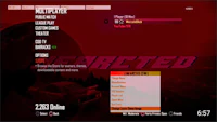 a screenshot of a game with a red background
