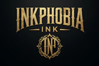 inkphoria ink logo on a black background