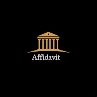 a logo with the title 'affidvit' on a black background