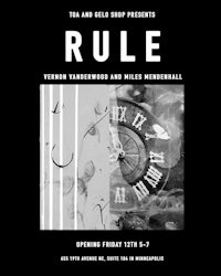 a black and white poster for rule