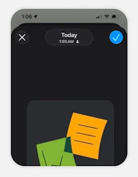 a screenshot of an app with a note on it