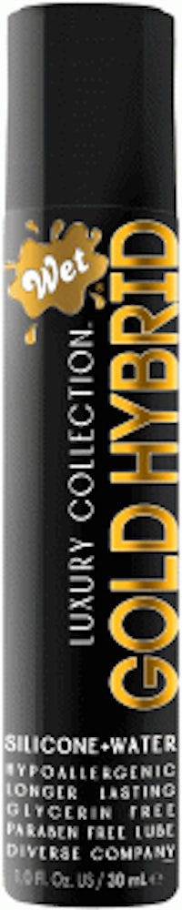 a jar of gold hydro on a white background