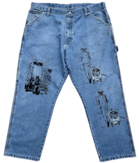 bleach dye one of one screen printed 