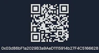 a qr code on a dark background