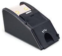 a black poker card holder on a white background