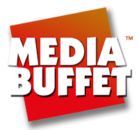 media buffet logo on a black background