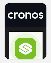 the logo for cronos on a white background