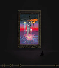 a picture of a woman in a dark room