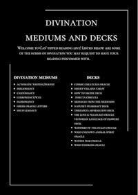 divination mediums and decks