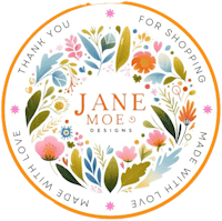 jane moore designs - thank you sticker