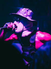 a man wearing a hat