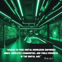 access to free digital knowledge empowers free communities minds liberates communities in the digital age
