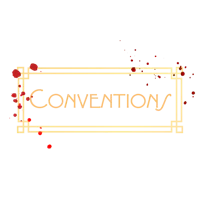 conventions logo on a black background