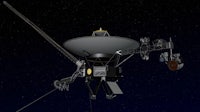 an artist's rendering of the voyager spacecraft