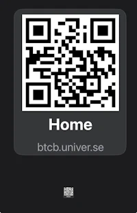 a qr code with the words home on it