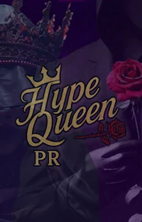 hype queen pr logo with a man holding a rose