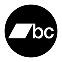 the abc logo on a black background