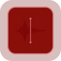 a red square with a sound wave icon