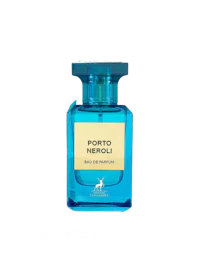 a bottle of porto hercules edp on a black background