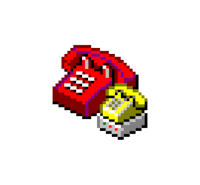 a pixel phone on a black background
