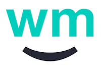 a smiley face with the word mw on it