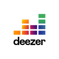 a colorful logo with squares on a black background