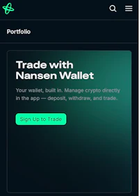 trade with nansen wallet