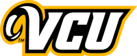 the vcu logo on a black background