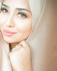 a beautiful muslim woman wearing a hijab