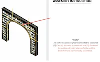 a diagram showing the assembly instructions for an arch