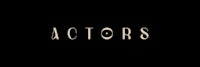 a black background with the word actors on it
