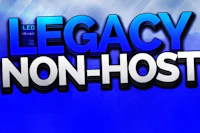 the legacy non-host logo on a blue background