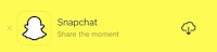 a yellow background with the words snapchat share the moment