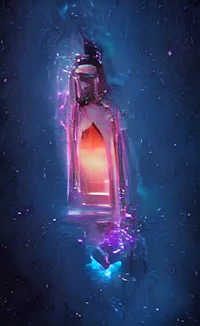 an image of a lamp in a dark space