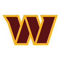 a maroon and gold logo with the letter w