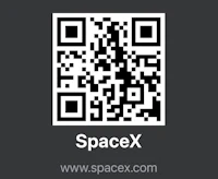 spacex qr code on a black background