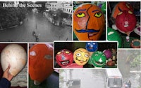 a collage of pictures of people with masks on their faces