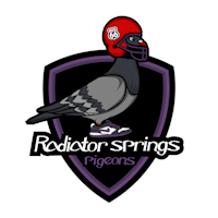 the logo for radiator springs pigeons