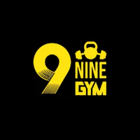 9 nine gym logo on a black background