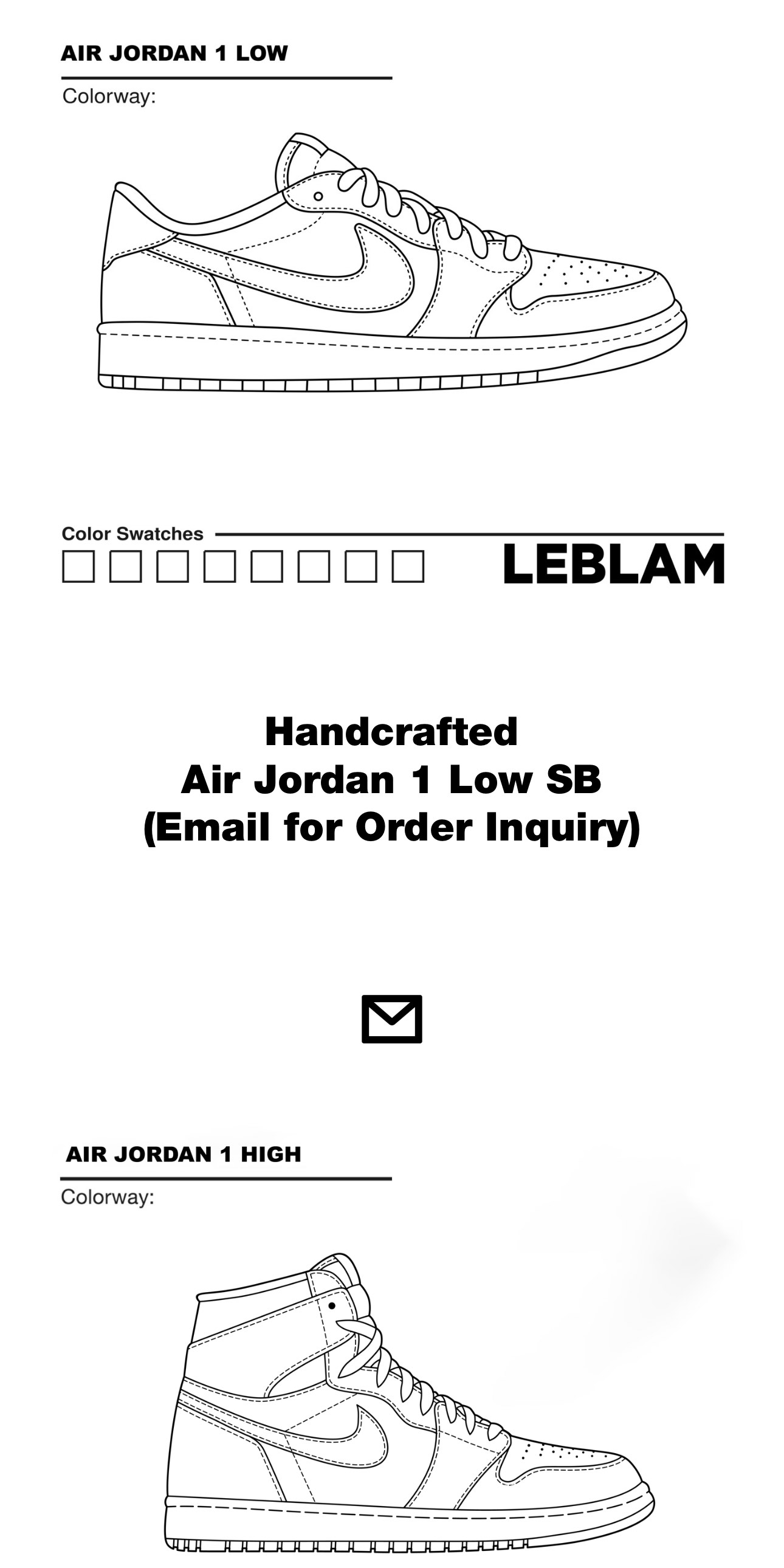 jordan 1 low drawing