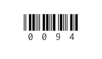 a barcode on a white background