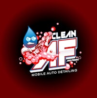 the logo for clean af mobile auto detailing