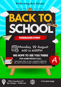 back to school flyer template